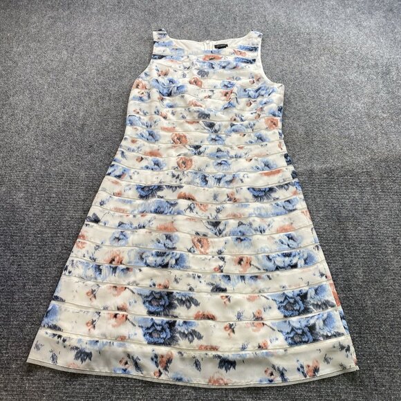 Ann Taylor Dress Womens 8 Soft Watercolor Floral Feminine Cottage Preppy Tiered‎ - Picture 1 of 14